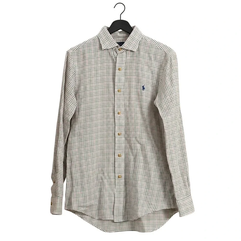 Polo Ralph Lauren Mens Small Tattersall Check Button Down Shirt‎ Multi Color